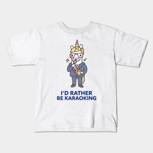 I'd Rather Be Karaoking - Cute And Funny Kids T-Shirt